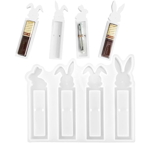 Silikonform Ostern Geldgeschenk, Silikonformen Gießformen Ostern Pralinenschachtel Gipsformen zum Gießen, Osterhase Silikonform Geldgeschenk Silikonform Ostern für Schokoladenbox Geldgeschenk von NIEEKRUN