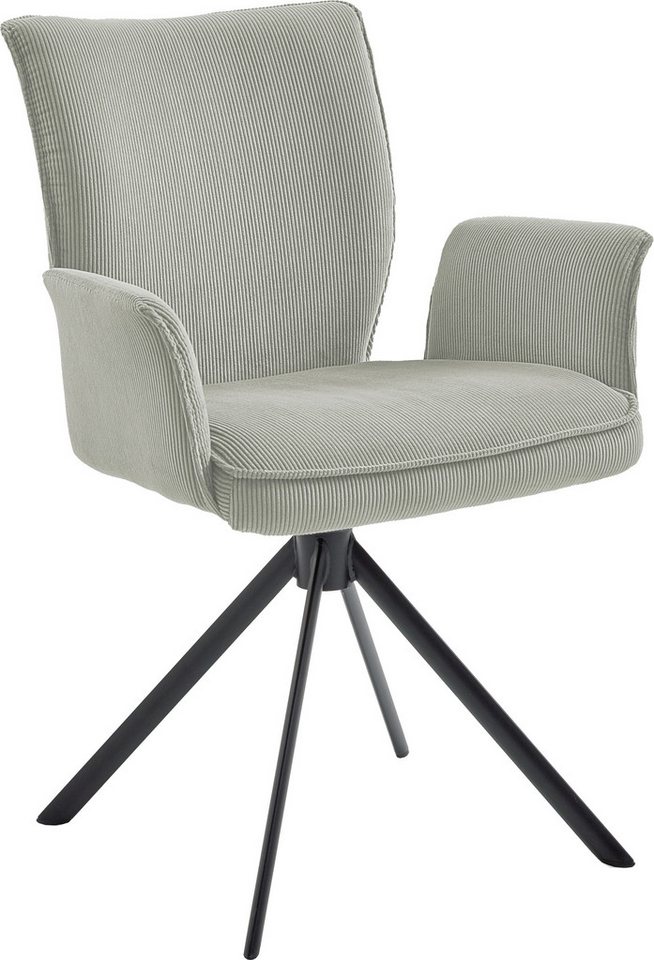 NIEHOFF SITZMÖBEL Esszimmerstuhl, 2er Set, Bezug Cord, Stativgestell mit Drehfunktion, Sitzhöhe 50 von NIEHOFF SITZMÖBEL
