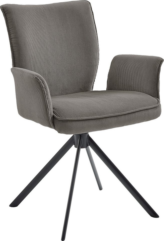 NIEHOFF SITZMÖBEL Esszimmerstuhl, 2er Set, Bezug Cord, Stativgestell mit Drehfunktion, Sitzhöhe 50 von NIEHOFF SITZMÖBEL