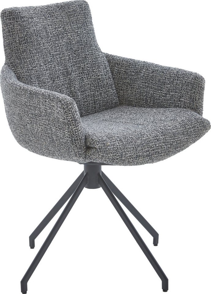 NIEHOFF SITZMÖBEL Esszimmerstuhl, 2er Set, Bezug in Bouclé-Optik, optional mit Drehfunktion, Sh 51 von NIEHOFF SITZMÖBEL