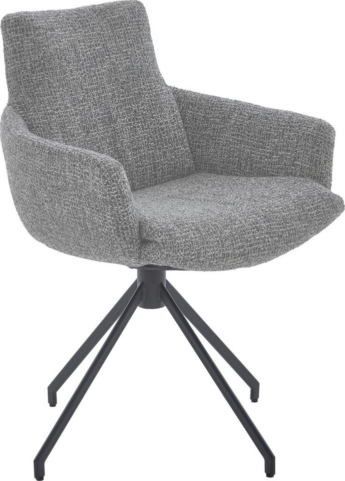 NIEHOFF SITZMÖBEL Esszimmerstuhl, 2er Set, Bezug in Bouclé-Optik, optional mit Drehfunktion, Sh 51 von NIEHOFF SITZMÖBEL