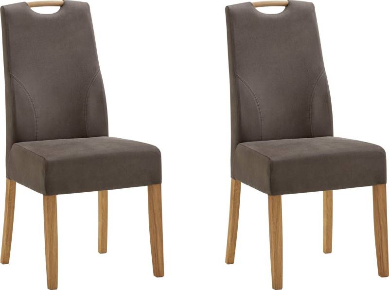 NIEHOFF SITZMÖBEL Esszimmerstuhl Top Chairs, Griff im Rücken, 2er-Set, Füße und Griff massive Eiche von NIEHOFF SITZMÖBEL