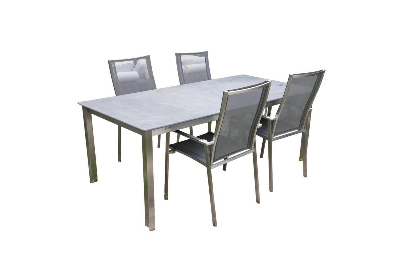 NIEHOFF SITZMÖBEL Garten-Essgruppe Tisch Nelson HPL Beton Gestell Edelstahl Gebürstet Ohne Stühle NIEHOFF SITZMÖBEL Garten-Essgruppe Tisch Nelson HPL Beton Gestell Edelstahl Gebürstet Ohne Stühle von NIEHOFF SITZMÖBEL