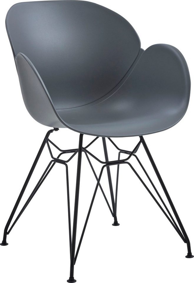 NIEHOFF SITZMÖBEL Schalenstuhl, in vier Trendfarben erhältlich, zwei Gestelloptionen, 4er Set von NIEHOFF SITZMÖBEL