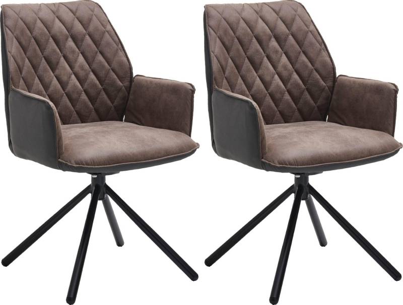 NIEHOFF SITZMÖBEL Sessel Bahamas 7182-04-835, mit Rückholfunktion, Gestell aus schwarzem Eisen, 2er-Set von NIEHOFF SITZMÖBEL
