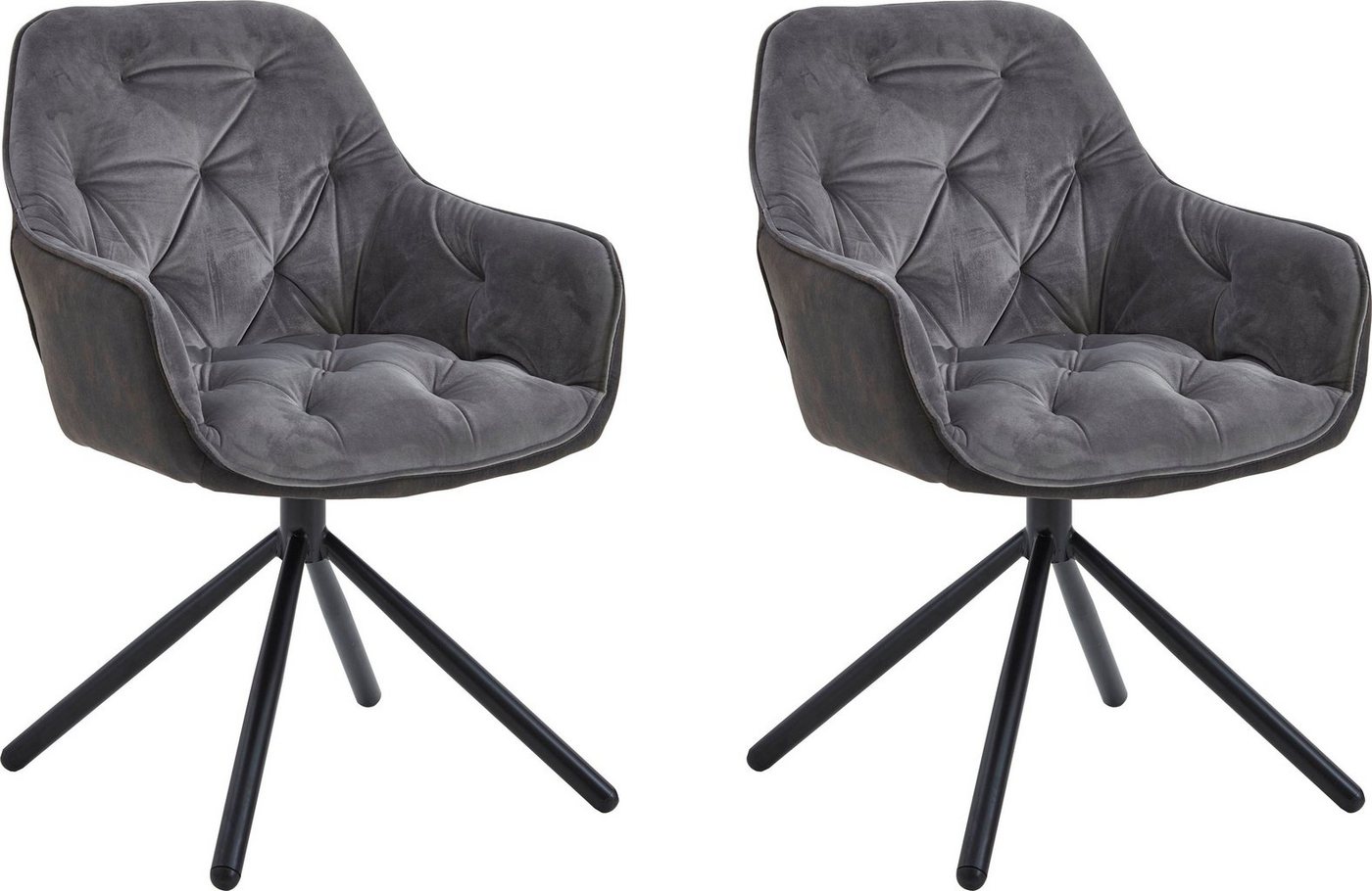 NIEHOFF SITZMÖBEL Stuhl Update, 180° drehbar mit Rückholfunktion, 2er-Set von NIEHOFF SITZMÖBEL