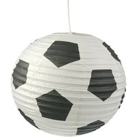 Kinder Papierlampe fussball Motiv Lampenschirm Ø40cm mit Aufhängung & led Licht von NIERMANN