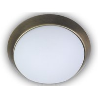 Niermann - LED-Deckenleuchte rund, Opalglas matt, Dekorring Altmessing, ø 25cm von NIERMANN