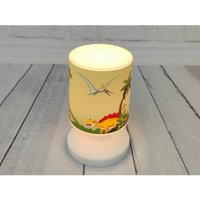 Led Akku Tischleuchte mit Dino Motiven per usb aufladbar, Höhe 20cm von NIERMANN