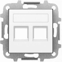Abdeckung 2 Anschlüsse RJ11-RJ45 WEISS WEICHER NIESSEN HIMMEL 8518.2 BL von NIESSEN