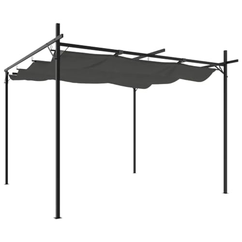 Hochwertige Pergola Mit Schiebedach - Stabiler Rahmen Aus Stahl Und Aluminium - Creme - 295 X 292 X 207/230 cm B von NIGISKAS