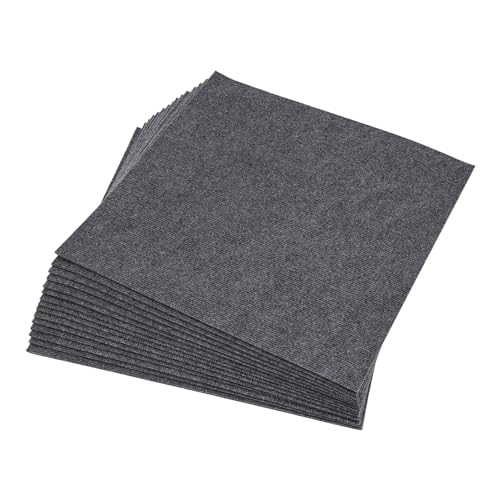 15pcs Teppichfliesen, 60x60cm Teppichfliesen Selbstklebend, Strapazierfähiger Selbstklebende Teppichfliesen, Fliesen Selbstklebend Geeignet für Arbeitszimmer, Bürogebäude, Wohnzimmer Teppich von NIGORIY