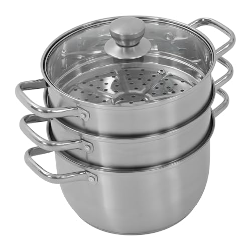 20cm Dampfgarer 1.2L Dampfgarer Topf Dampftopf 3 Etagen Dampfgartopf Dampfkocher Dampftopf Mit Glasabdeckung Geeignet für alle Herdarten 20cm Dampfgarer 1.2L Dampfgarer Topf Dampftopf 3 Etagen Dampfgartopf Dampfkocher Dampftopf Mit Glasabdeckung Geeignet für alle Herdarten von NIGORIY