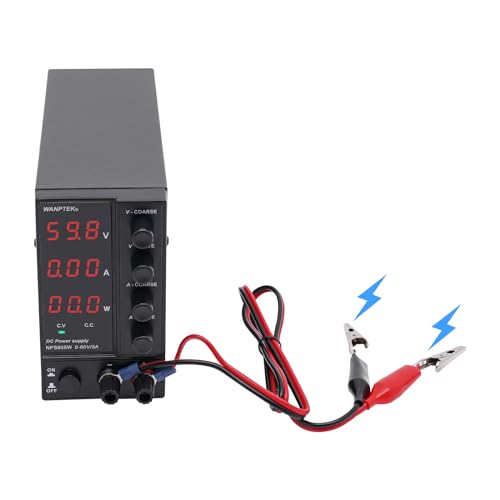 Universal Netzteil 300W Universal Netzteiladapter Einstellbares Netzteil 0-60V 0-5A Verstellbarer Netzadapter DC-Netzteil Variabel 3 Ziffern LED Geeignet für Labor, Wartung, Elektrolyse von NIGORIY