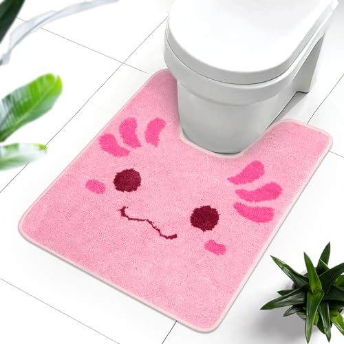 NIGOWAYS Axolotl WC-Vorleger, U-förmig, waschbar, weich und saugfähig, rutschfest, für Toilettenboden, Rosa, 61 x 50,8 cm NIGOWAYS Axolotl WC-Vorleger, U-förmig, waschbar, weich und saugfähig, rutschfest, für Toilettenboden, Rosa, 61 x 50,8 cm von NIGOWAYS