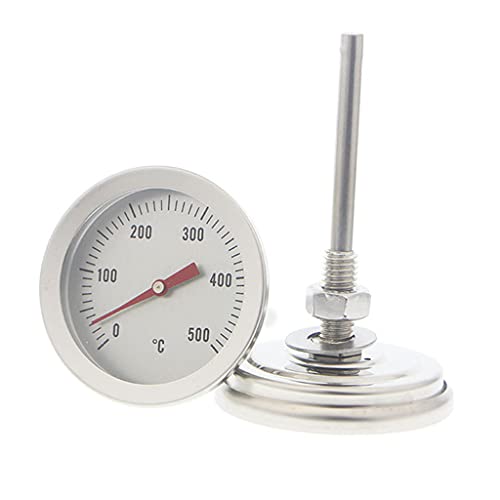 NIHENHAO BBQ Thermometer Smoker Temperaturanzeige Grillthermometer für Holzkohlegrill Pit Smoker Fleisch Kochen Edelstahl von NIHENHAO