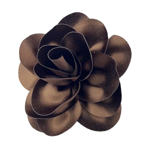 NIHENHAO Schöne Satin-Blumen-Anstecknadel Anstecker Pin, zarte Brosche mit einzigartigem Muster, für modebewusste Personen, Dunkelbraun NIHENHAO Schöne Satin-Blumen-Anstecknadel Anstecker Pin, zarte Brosche mit einzigartigem Muster, für modebewusste Personen, Dunkelbraun von NIHENHAO