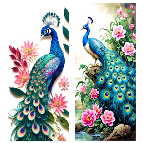 NIHO-JIUMA Diamant-Malerei-Telefonständer-Kits, Pfau, DIY-Diamant-Kunst-Spiegel und Handy-Halter, für Erwachsene/Frauen/Teenager NIHO-JIUMA Diamant-Malerei-Telefonständer-Kits, Pfau, DIY-Diamant-Kunst-Spiegel und Handy-Halter, für Erwachsene/Frauen/Teenager von NIHO-JIUMA