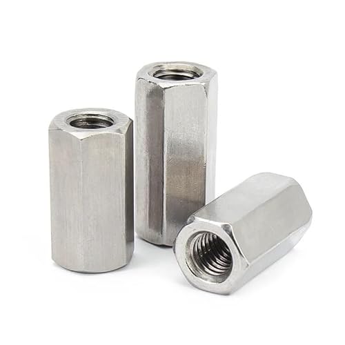 Runde Verbindungsmuttern, 5 stücke Hexagon Hex Verlängern Lange Verlängert Stange Stecker Joint Hülse Rohr Kupplung Mutter(M10x17x40mm) von NIHUJALE