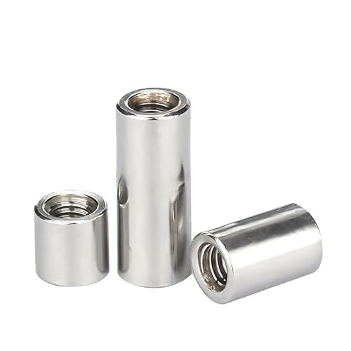 Runde Verbindungsmuttern, M3~M16 304 Edelstahl Verlängerung Verdicken Runde Spalte Joint Kupplung Mutter Zylindrische Verbinden Schraube(OD14xM10x13 (5pcs)) von NIHUJALE