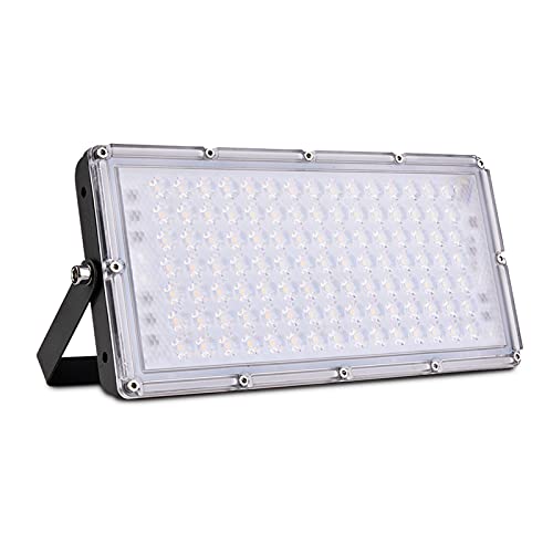 NIKEEYEN 100W LED Strahler Außen,Wasserdicht IP66 LED Flutlicht,10000LM 3000K Warmweiß LED Scheinwerfer Außenstrahler für Garten, Garage, Sportplatz, Parkplatz Terrassen von NIKEEYEN