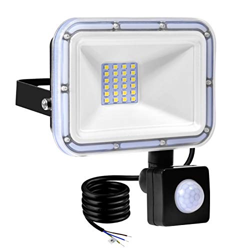 NIKEEYEN 20W LED Strahler mit Bewegungsmelder Wasserdicht IP67 LED Flutlicht 6500K KaltesWeiß Außenstrahler Superhell LED Scheinwerfer für Garten Garage Terrasse Sportplatz NIKEEYEN 20W LED Strahler mit Bewegungsmelder Wasserdicht IP67 LED Flutlicht 6500K KaltesWeiß Außenstrahler Superhell LED Scheinwerfer für Garten Garage Terrasse Sportplatz von NIKEEYEN