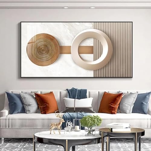 Nordic Luxus Leinwand Malerei Geometrie Wand Kunst Poster Abstrakte Nacht Bilder Für Wohnzimmer Dekoration Home Decor 16x32 zoll (40x80 cm) Rahmenlos von NIKKHO