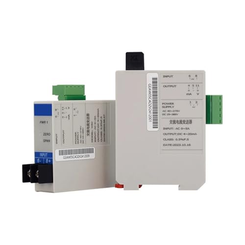 AC/DC Stromtransmitter Sensor Analogausgang AC 0-5A Eingang 4-20mA 0-10V Ausgang Stromsensor Transmitter Spannungstransmitter(Output DC 0-5V,INPUT 0-3A_DC_AC 40-270V) von NIKOIDIC