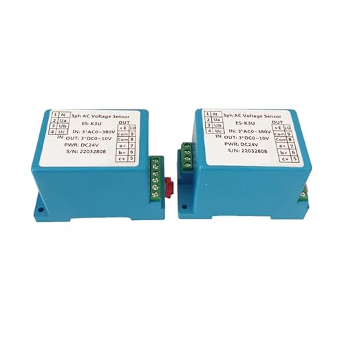 Dreiphasiger Wechselspannungssender AC0-600V Spannungserkennung 4-20mA 0-20mA 0-5V 10V Ausgang 3-Phasen-Spannungssensorsender(Output 0-5V,3ph AC0-50V,DC24V) von NIKOIDIC
