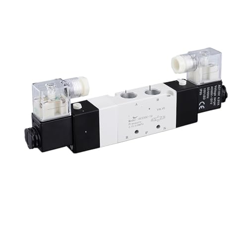 Pneumatisches Magnetventil mit drei Positionen, 5-Wege-Mitteldichtung, 4V130C-06 4V230C-08 4V330C-10 4V430C-15 (4V330C-10 AC110V), 1 Stück von NIKOIDIC