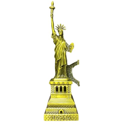 NIKOU Freiheitsstatue Statue, Berühmtes Gebäudemodell Freiheitsstatue New York Figur aus Metall für Schreibtischdekoration Geschenk Souvenirs Home Decoration von Nikou