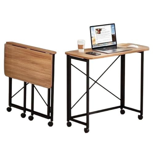 80 cm Klapptisch, Computer-Tisch, kleiner Tisch, Heim-Lerntisch oder Bürotisch, kompakter Klapptisch mit kleinem Raum,Teak color-80 x 40 x 75 cm 80 cm Klapptisch, Computer-Tisch, kleiner Tisch, Heim-Lerntisch oder Bürotisch, kompakter Klapptisch mit kleinem Raum,Teak color-80 x 40 x 75 cm von NIKSHI