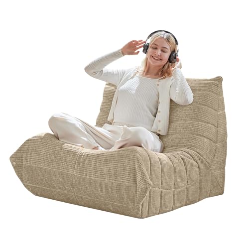 NIKSHI Moderne Sofas, Sitzsäcke für Erwachsene auf dem Bodensofa, Super Soft Memory Sponge Sofa, Raupen Sofa Stuhl, Wohnzimmermöbel, Geeignet für Schlafzimmer, Balkon, Kaminstuhl,Aprikose-105X95X85CM NIKSHI Moderne Sofas, Sitzsäcke für Erwachsene auf dem Bodensofa, Super Soft Memory Sponge Sofa, Raupen Sofa Stuhl, Wohnzimmermöbel, Geeignet für Schlafzimmer, Balkon, Kaminstuhl,Aprikose-105X95X85CM von NIKSHI