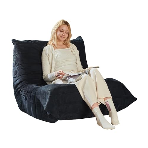 NIKSHI Moderne Sofas, Sitzsäcke für Erwachsene auf dem Bodensofa, Super Soft Memory Sponge Sofa, Raupen Sofa Stuhl, Wohnzimmermöbel, Geeignet für Schlafzimmer, Balkon, Kaminstuhl,blau-105X95X85CM von NIKSHI