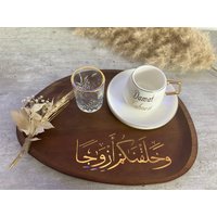 Personalized Coffee Tray/Mocha For Engagement Söz Ve Nişan Için von NILGDESIGN