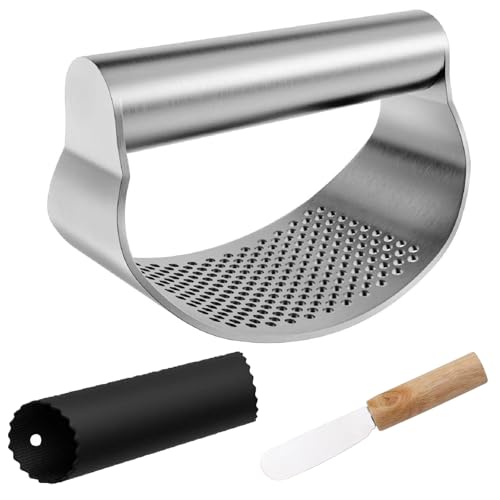 NILICAN knoblauchpresse küchenwerkzeug knoblauchschäler profi ginger crusher ergonomischer arbeitssparender crusher knoblauchpresse wippe edelstahl von NILICAN