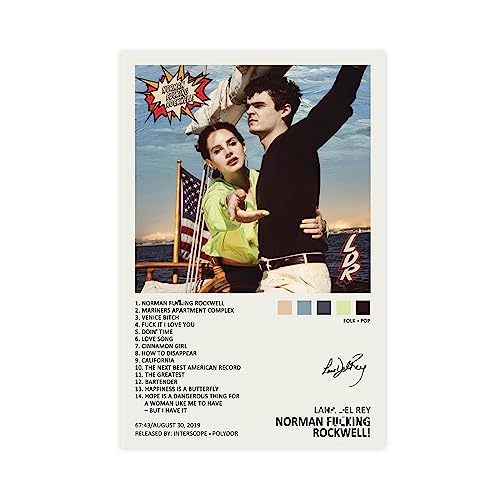 Norman Fxxking Rockwell! Music Album Cover Signed Limited Poster Leinwand Poster Schlafzimmer Dekor Büro Zimmer Dekoration Geschenk Unframe:16x24inch(40x60cm) von NILK