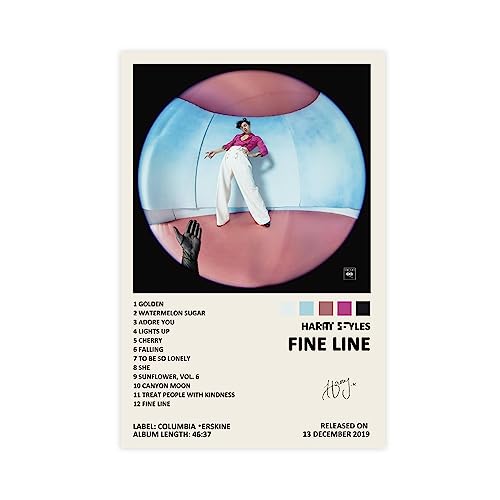 NILK Fine Line Music Album Cover Signed Limited Poster Leinwand Poster Schlafzimmer Dekor Sport Landschaft Büro Zimmer Dekoration Geschenk Unframe:16x24inch(40x60cm) von NILK