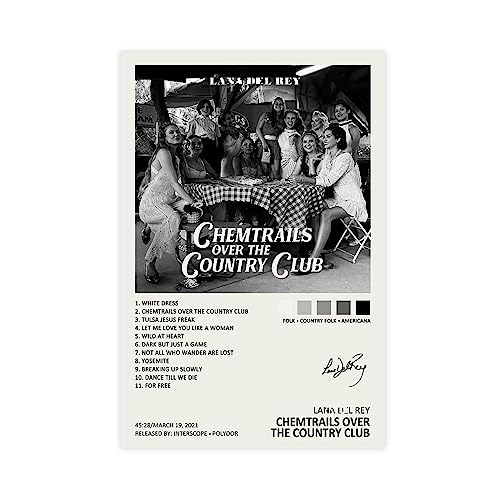 NILK Chemtrails Over The Country Club Music Album Cover Signed Limited Poster Leinwand Poster Schlafzimmer Dekor Büro Zimmer Dekoration Geschenk Unframe:12x18in(30x45cm) von NILK