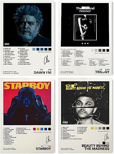 NILK The Poster Weeknd Album Cover Limited Edition Posters (Set of 4) Unframed 8in x 12in(20 * 30cm) von NILK