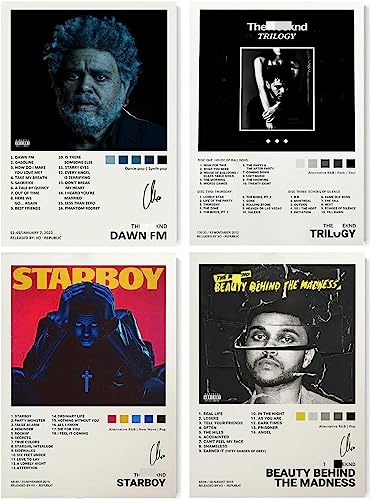 NILK The Weeknd Album Cover Limited Edition Posters (Set of 4) Unframed 8in x 12in(20 * 30cm) von NILK
