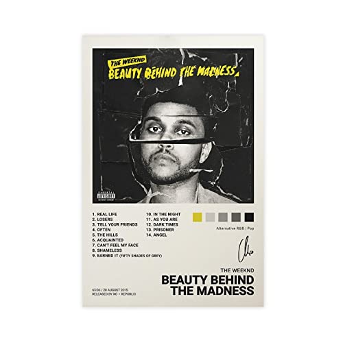 Beauty Behind The Madness Music Album Cover Leinwand Poster Wand Kunst Dekor Drucken Bild Gemälde Für Wohnzimmer Schlafzimmer Dekoration Unframe:12x18inch(30x45cm) von NILK