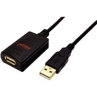 Roline USB-Kabel USB 2.0 USB-A Stecker, USB-A Buchse 5.00 m Schwarz Aktiv mit Signalverstärkung 12. von NILOX