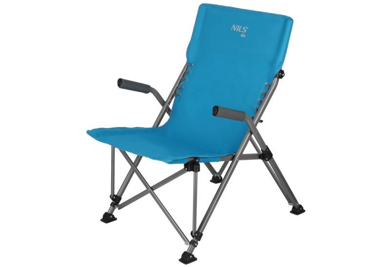NILS CAMP Campingstuhl Reisestuhl Strandstuhl Outdoor Klappbar Blau von NILS CAMP
