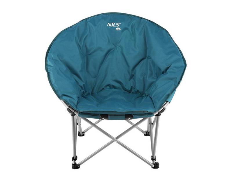 NILS CAMP Campingstuhl faltbarer Campingsessel mit breiter Sitzfläche Outdoorstuhl Blau von NILS CAMP