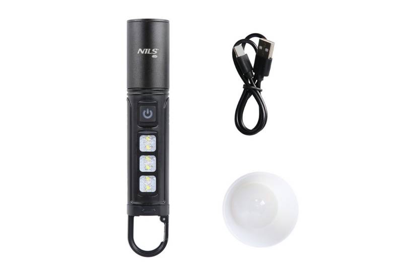 NILS CAMP LED Taschenlampe Campinglampe Warnlicht wiederaufladbare Lampe von NILS CAMP