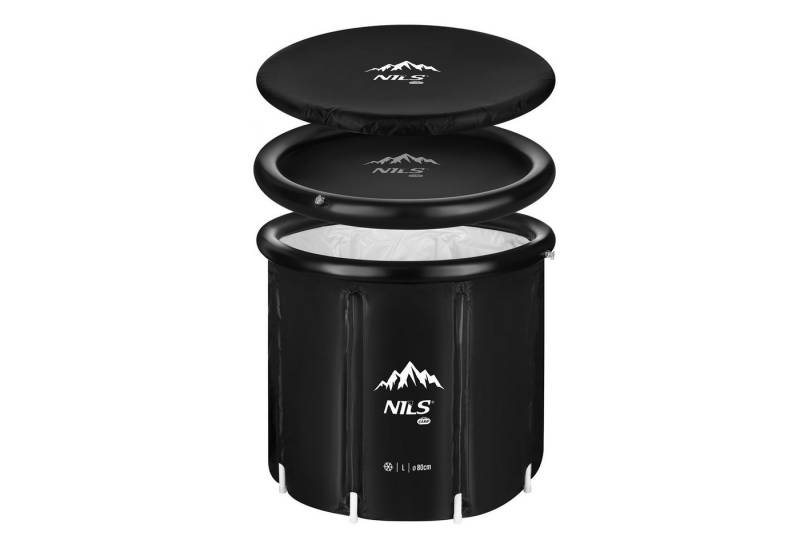 NILS CAMP Rundpool Eistonne Eisbad Badefass Eisbecken 80cm oder 100cm (Eisbadewanne, Stützen, Handpumpe, Abdeckung, Tasche, Reparaturset), leichter Aufbau von NILS CAMP