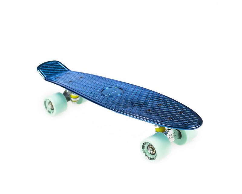 NILS EXTREME Skateboard Pennyboard Minilongboard Blau Electrostyle, Nutzergewicht: max. 100kg von NILS EXTREME
