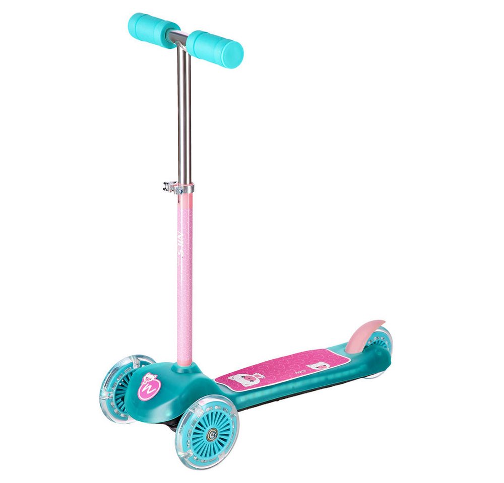 NILS FUN Tretroller Kinderroller LED, 15 km/h, (Spar-Set, 1 tlg., Geschicklichkeit), bieten sichere Unterstützung für kleine Fahranfänger von NILS FUN