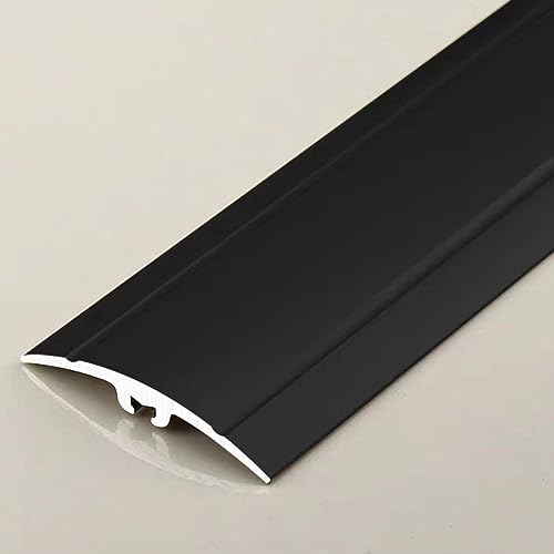 NILZA Abschlussleiste Boden Bodenleiste Übergangsleiste Vinylboden Leiste Übergangsprofil 90cm Türleiste 5 cm 4cm Übergangsschiene - Aluminium (Color : Black, Size : W 40mm-1PC) von NILZA
